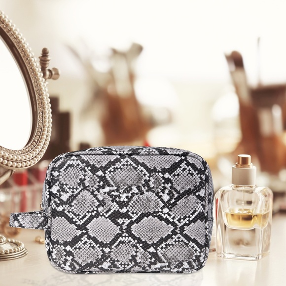 Snakeskin Travel Makeup Bag -  Cosmetic Bags - Picture 3 of 5